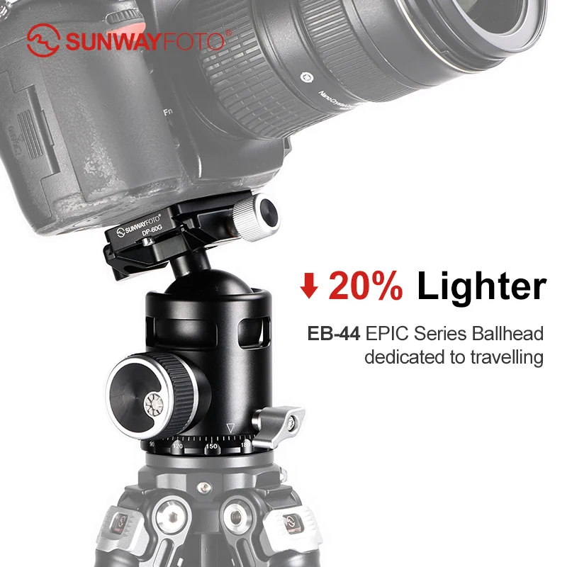 

SUNWAYFOTO EB-44 Tripod Ball Head EPIC Series Traveller Ballhead is specially designed for travelling.