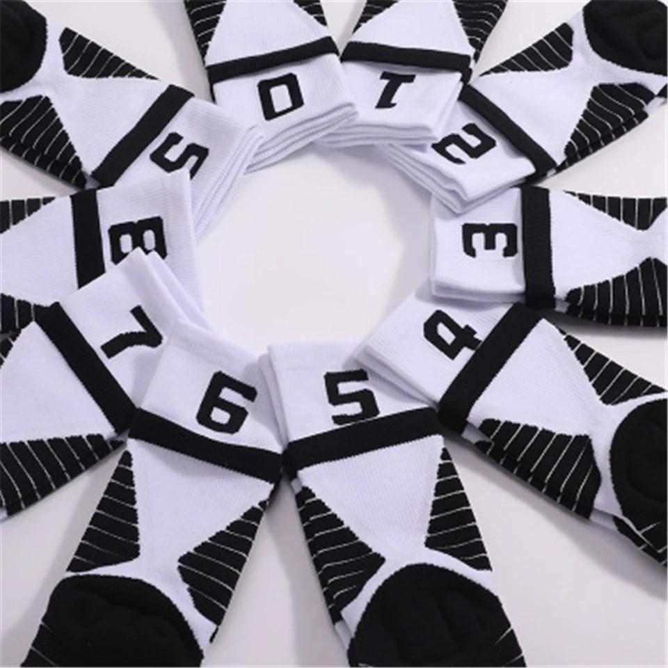 

Pro Team Number Stocks Cycling Stockings Football Socks Balck White Basketball Adult Sports Socks Nylon High Quality One Size