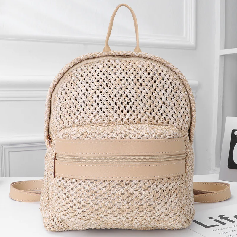 New Handmade Knit Women Beach Backpack Summer Travel Large Laptop School Teens Girls Adjustable Strap | Багаж и сумки