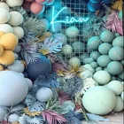 159 шт. шалфей зеленая матовая темно-синяя лимонная воздушная гирлянда пыльный розовый Макарон мятно-голубая детская Праздничная Вечеринка набор для дня рождения