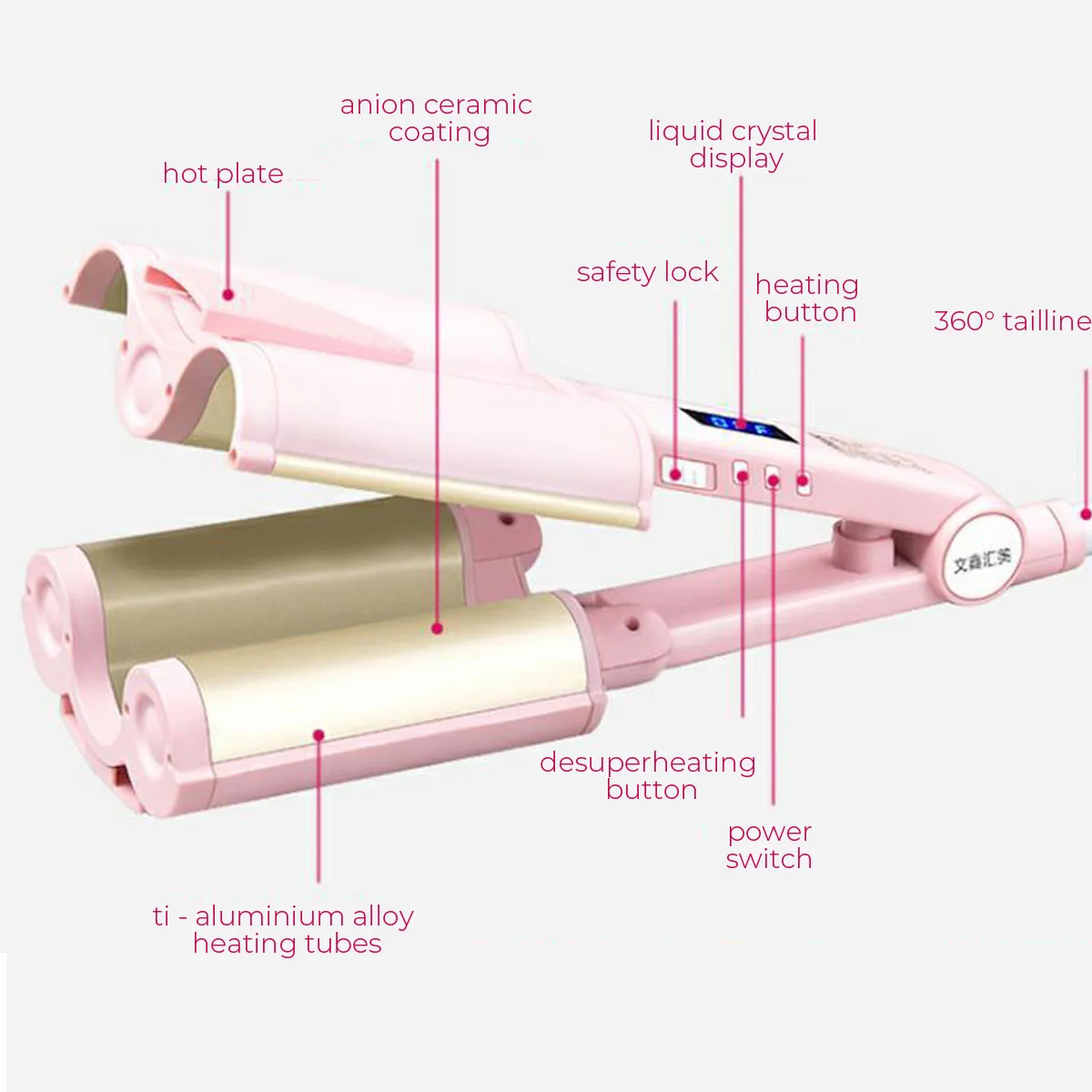 

26mm/32mm Professional Hair Curling Iron Ceramic Triple Barrel Hair Curler Irons Hair Wave Waver Styling Tools Lcd Display