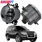 Автомобильные аксессуары светодиодные лампы противотумансветильник ры ангельские глазки дневные ходовые Противотуманные фары DRL 12 В противотумансветильник для Mitsubishi Pajero 4 IV 2007-15