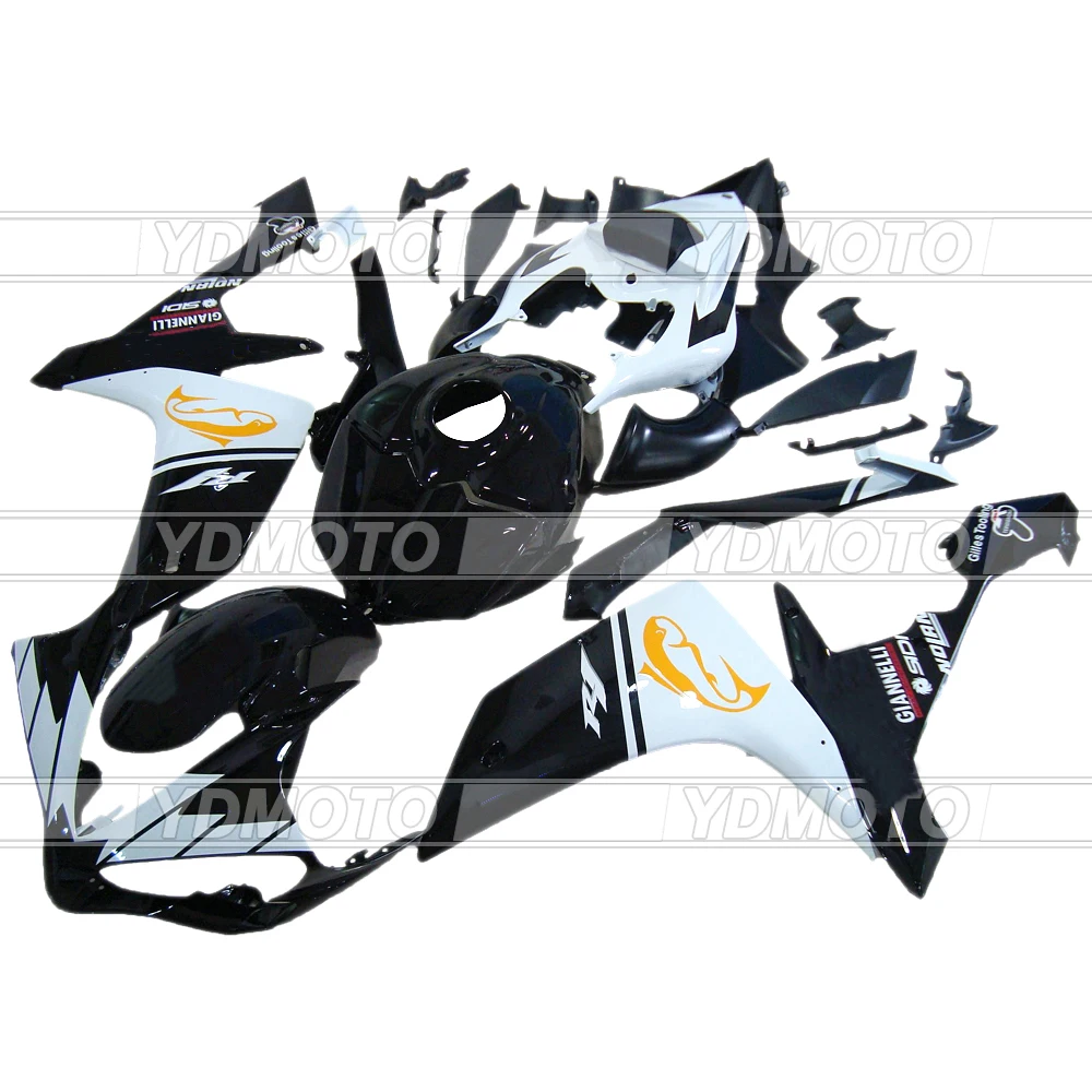 

New Premium ABS Fairings Bodywork kit Injection Mold Fairing Kit For Yamaha YZF R1 07 08 YZF-R1 2007 2008 Black&White Dragon