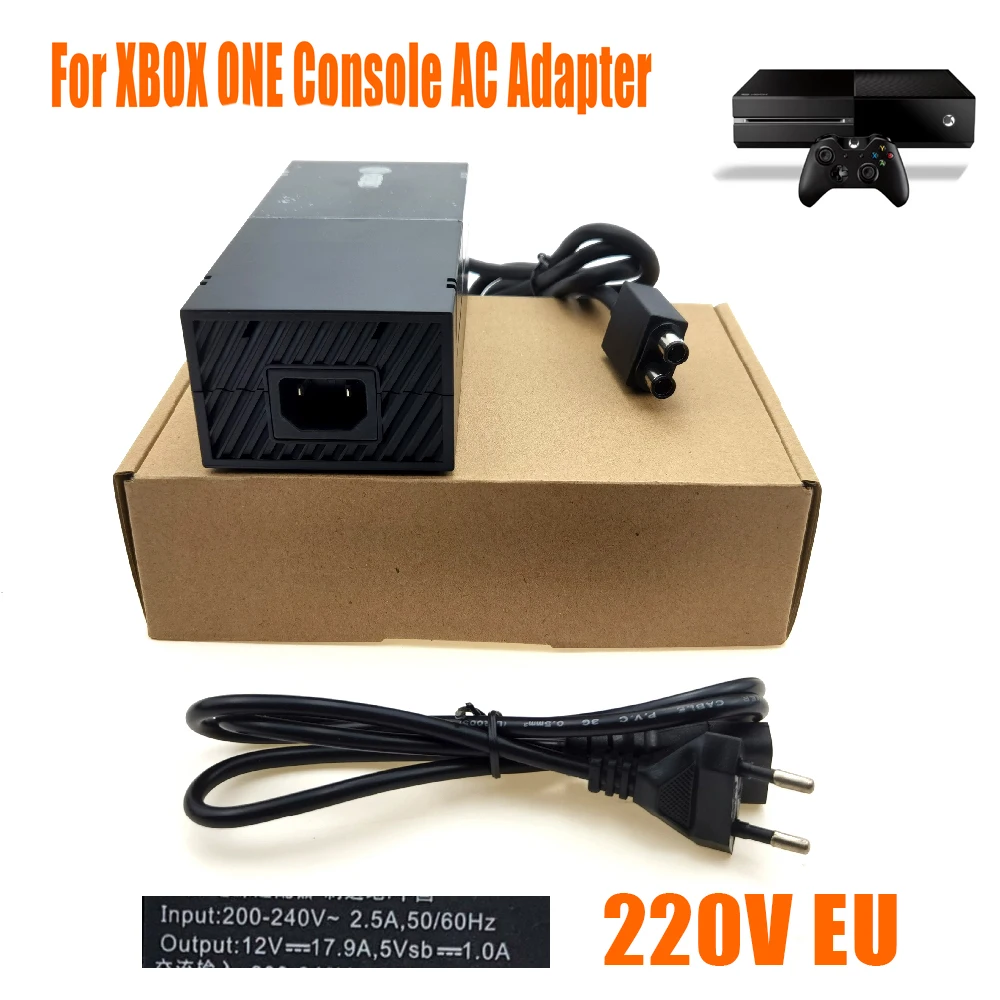 Блок питания для Xbox One с европейской и американской вилкой, адаптер переменного тока, Сменное зарядное устройство с кабелем 110-240 В, адаптер п... от AliExpress RU&CIS NEW