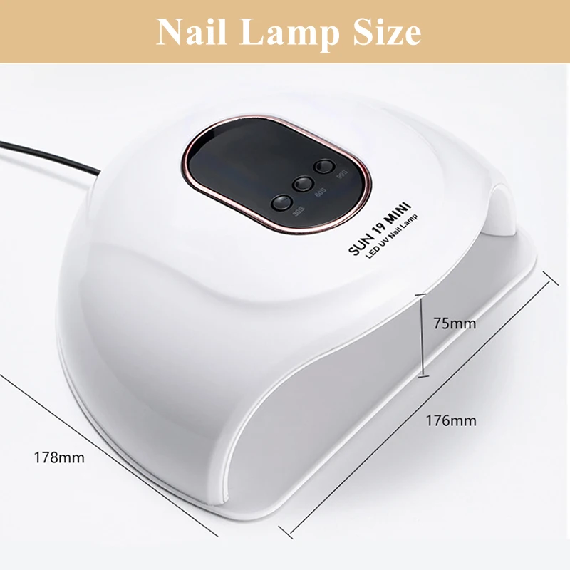 Портативный 72 Вт розовый маникюрная Сушилка для ногтей УФ светодиодный