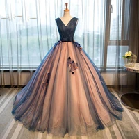 fashionable pleated beading champagne ball gown evening dress with floral appliques saudi arabia prom party dress robe de soiree