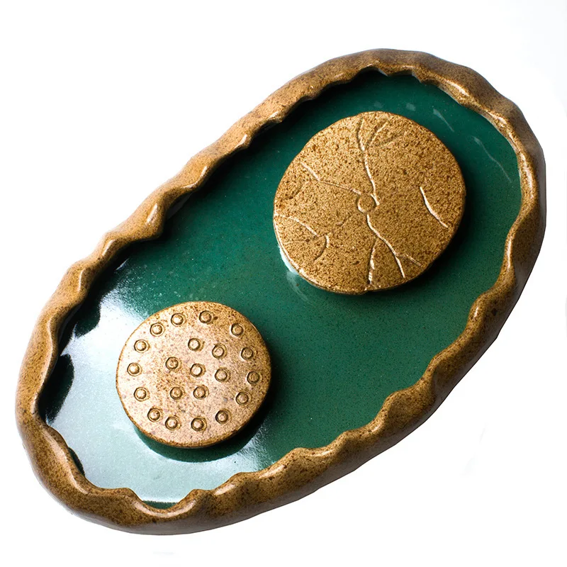 

Chinese Style Tea Saucers Tea Tray Ceramic Tea Ceremony Lotus Teapot Water storage Heat-Insulating Teaset teaware Teapot Tray