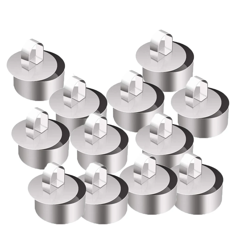 

Set of 12 Cake Rings, Mousse Cake Molds and Pastry Baking Ring,Food Ring Mould Dessert Rings Set for Pastry Cake Baking
