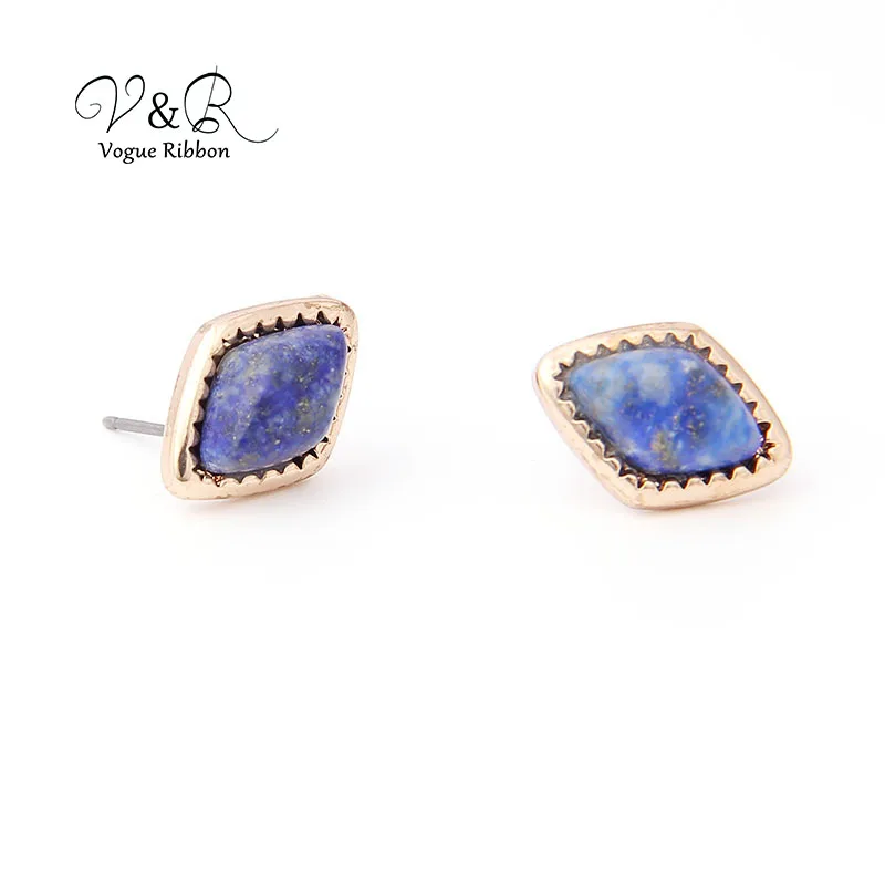 Серьги-гвоздики разных размеров с натуральным камнем 2019 | Украшения и аксессуары