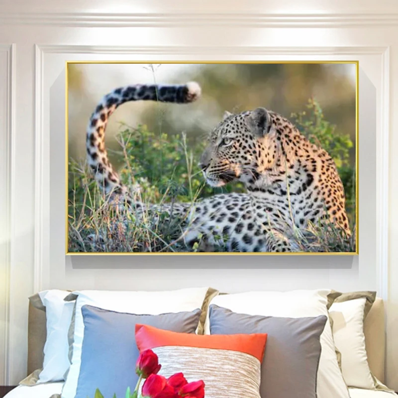 

RELIABLI ART Leopard Animal Pictures Canvas Art Wall Painting For Living Room Decorative Paintings Modern Home Decor No Frame