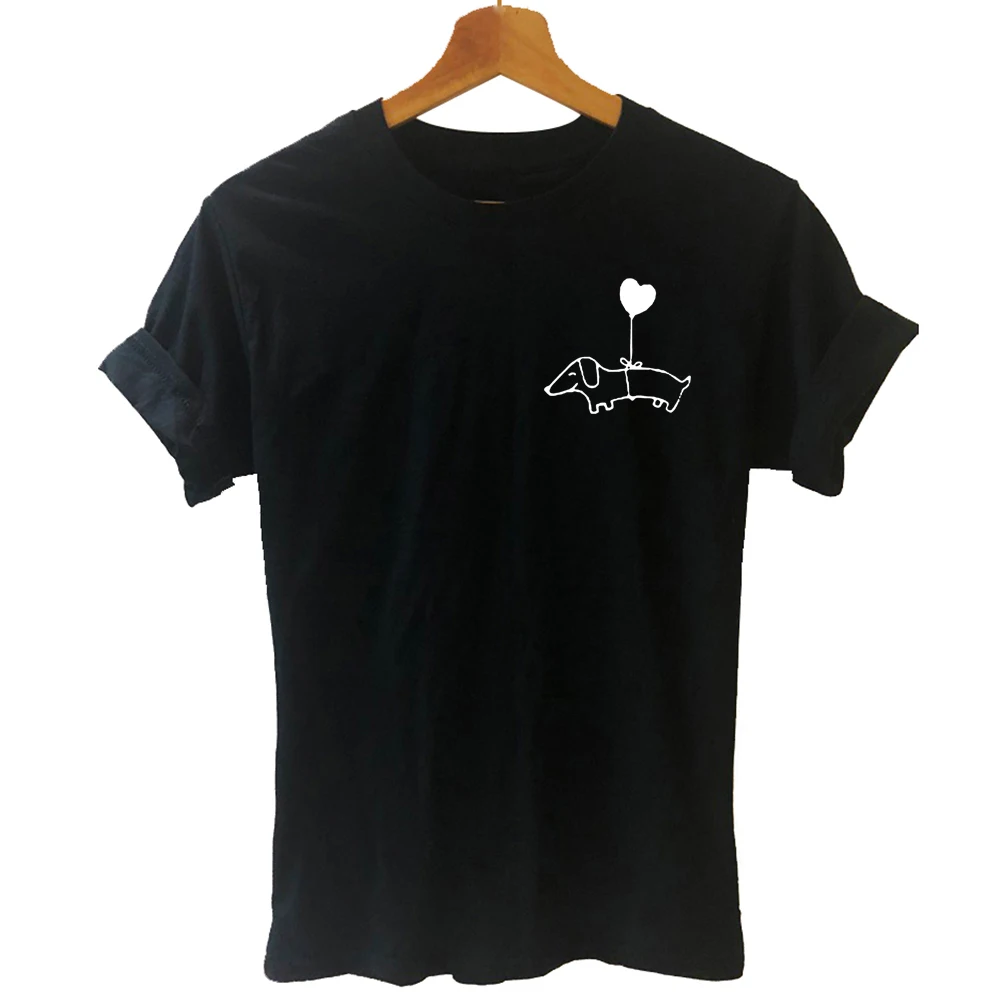 

Женская футболка с принтом Wiener Dog, хипстерская рубашка с надписью «такса» для влюбленных, Женские повседневные смешные футболки для женщин, ...