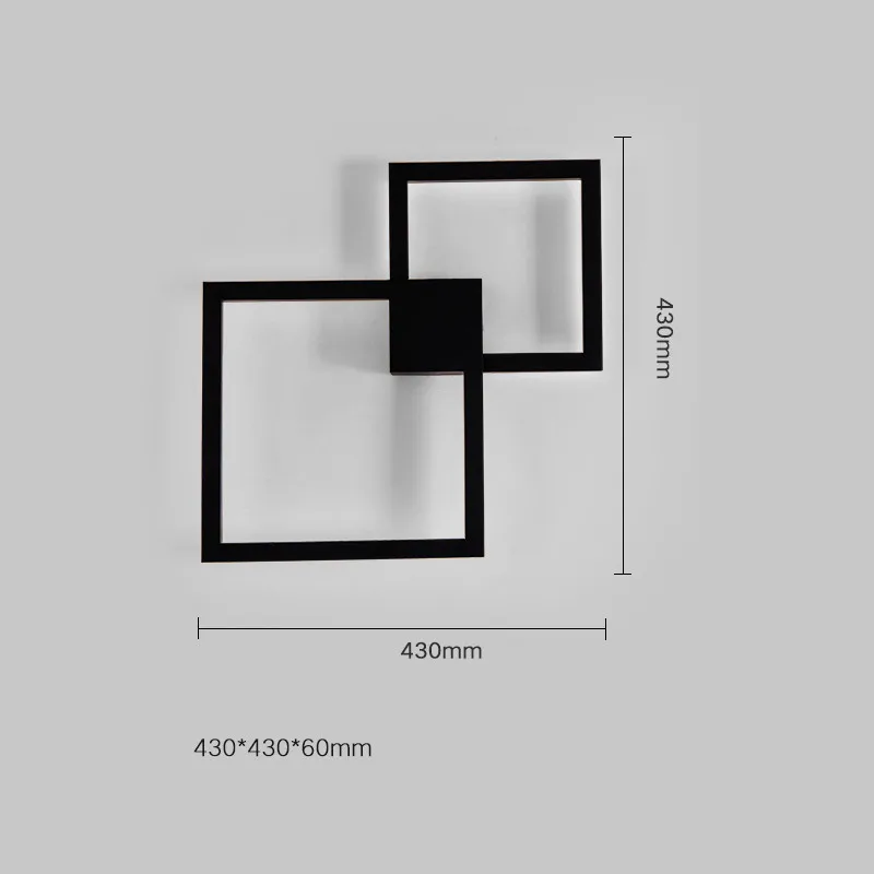 Современные квадратные светодиодные Настенные светильники в форме алюминиевой