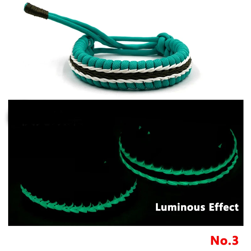 Светящийся браслет 15 цветов для повседневного использования из Паракорда