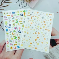 colorful small flower pattern nail art stickers self adhesive transfer decals 3d slider diy tips decoration manicure package