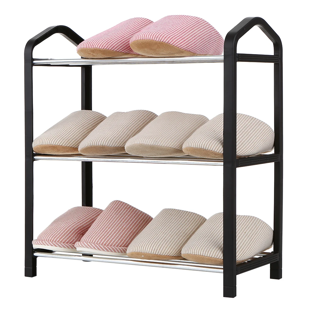 Новый черный/синий 3 уровневый стеллаж для обуви органайзер хранения башен полка