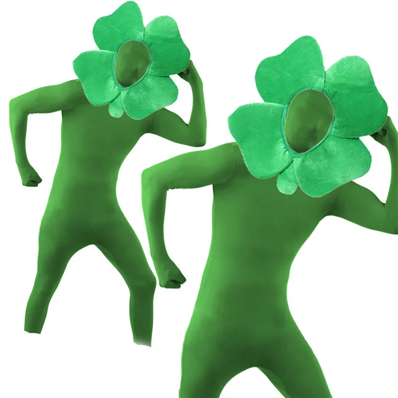 

St Patrick's Day Adults Hat Unisex Women Men Green Clover-Shaped Hat Carnival Cap for Party Stage Performance 2021 Hot