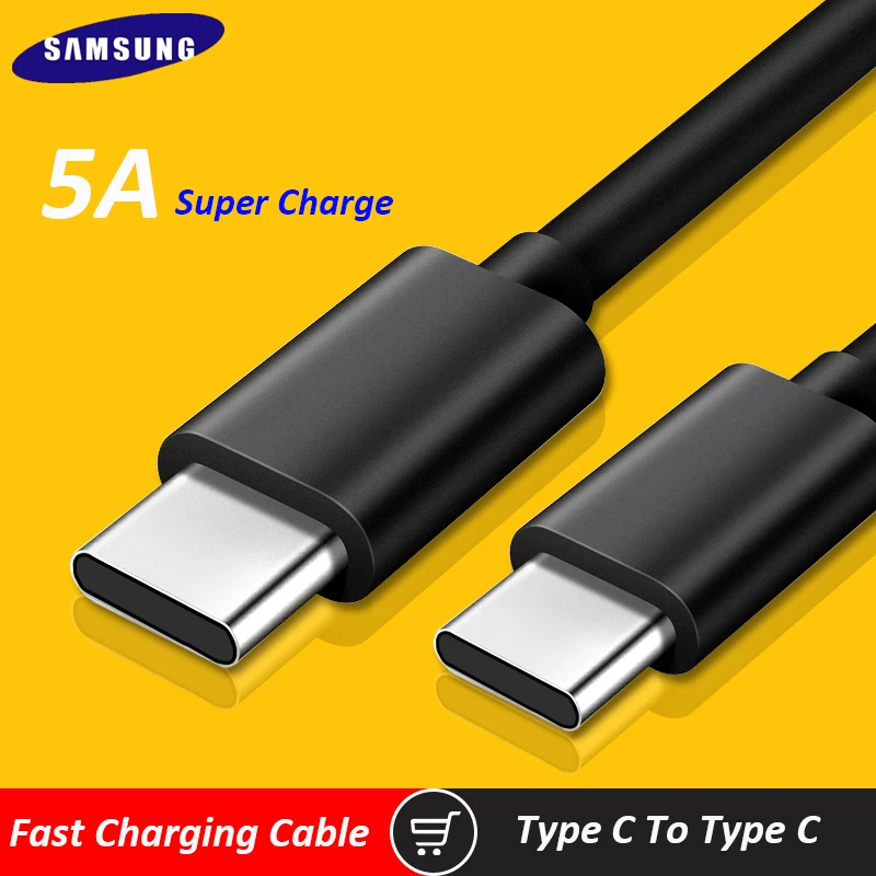 

Original Samsung S21 S20 Ultra PD Cable 45W Quick Charging USB C To Type C Cord For Galaxy A11 A51 A71 A91 5G Z Fold 2 5G Tab S7