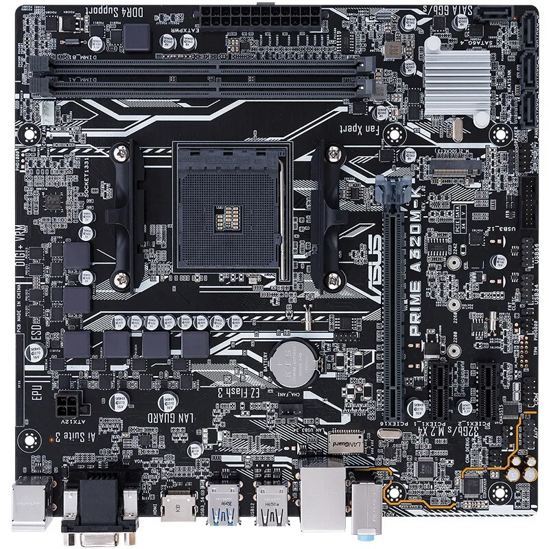 ASUS PRIME A320M-K A320M AMD A320 DDR4 3200MHz 32 ГБ/сек. M.2 HDMI SATA 6 USB 3 0 может поддерживать R3 R5 R7