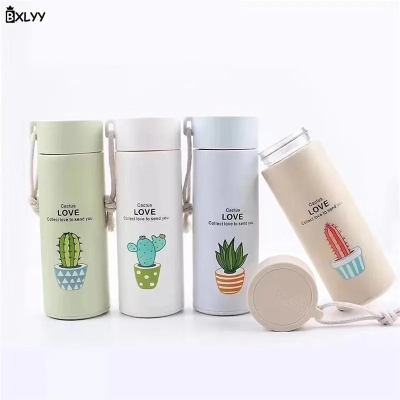 BXLYY модная двойная капельница стеклянная чашка Подарочный чайник Студенческая пара бутылка для воды кухонные аксессуары Рождество Halloween.75z