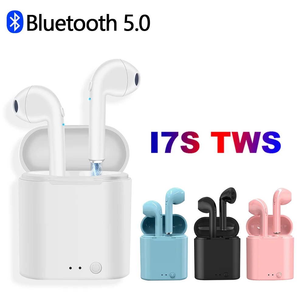 I7s TWS Bluetooth наушники Беспроводной стерео бас вкладыши спортивная