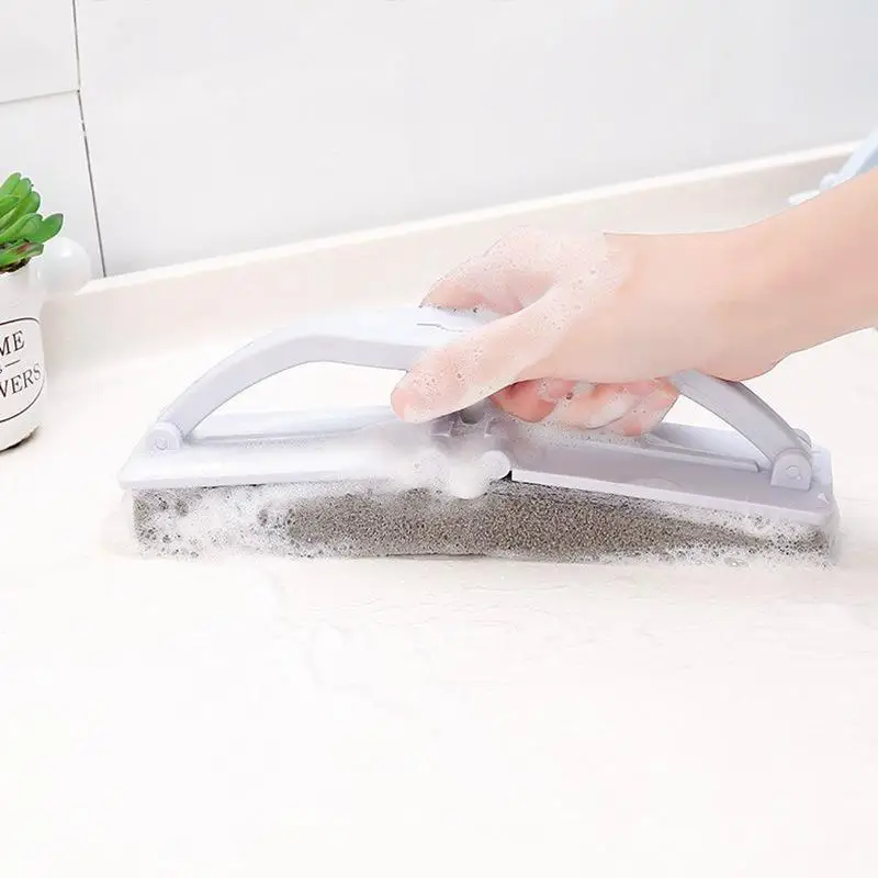 

1PC Folding Multipurpose Brush Sponge Glass Cleaning Tool Home Kitchen Creative Handle Adjustable Brush