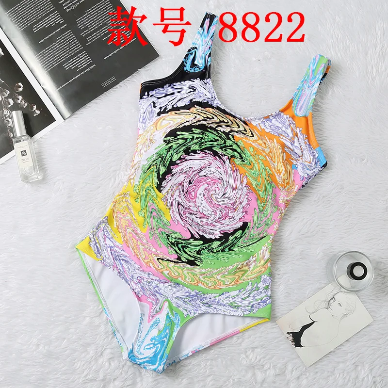 

2021 New 1pcs Ladies Swimwear European and American Fashion Brand Printed Ladies One-piece Swimwear SummerBeachSwimmingPool Wear