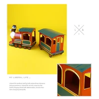 electric train building kit retro steam locomotive engine model play set toy for children
