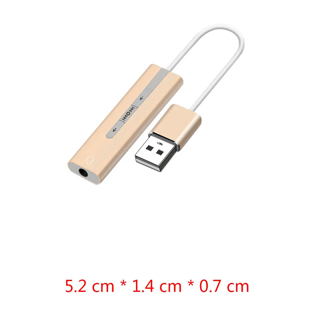

USB External Sound Card 3.5mm Audio Interface Microphone Headphone Adapter PC Laptop USB Audio Converter