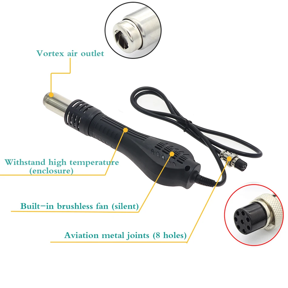 Оригинальная паяльная станция GORDAK 968 с ручкой для термофена 958A 958D 968A 968D 868D 868A 868 8586D