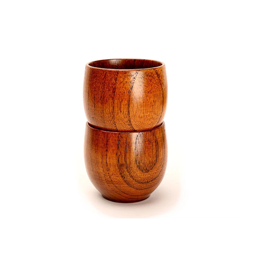 Деревянная чашка 1 шт. деревянная кружка для кофе чая пива сока воды примитивная