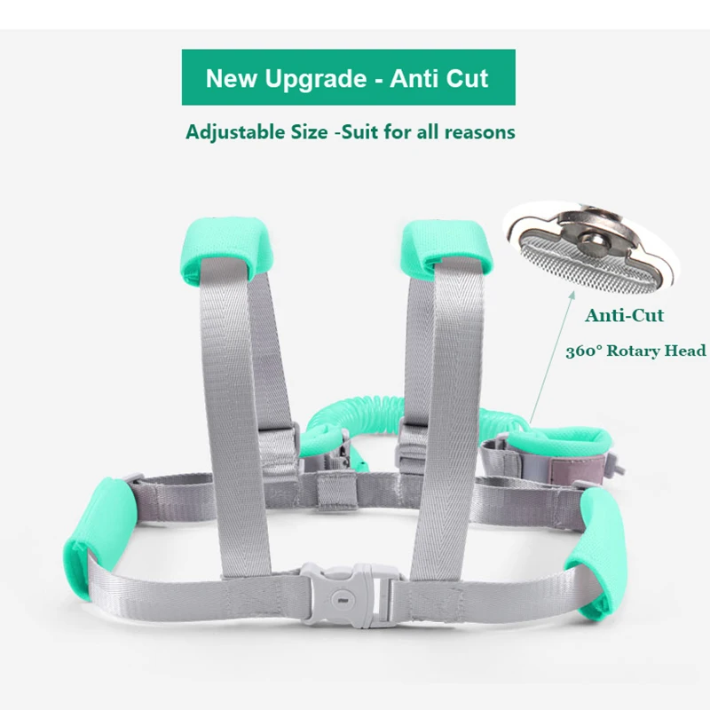 2 в 1 браслет для защиты от потери Привязь запястья пристегивающая замок детей