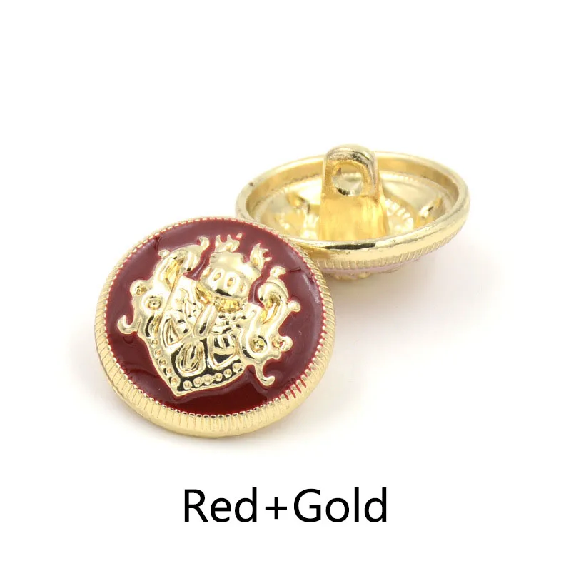 goldred 10/20 штук Модные металлические пуговицы Винтаж золото декоративной пуговицей для пальто куртка DIY Botones для шитья одежды аксессуары D4-7 - Цвет: goldred