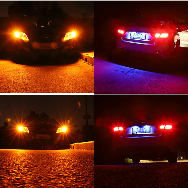 2 шт. автомобиля 1157 BAY15D p21/5 Вт 1156 BA15S T20 W21W T15 T25 3156 3157 4014led 45 SMD вело высокий автоматический поворот Стоп Хвост светильник