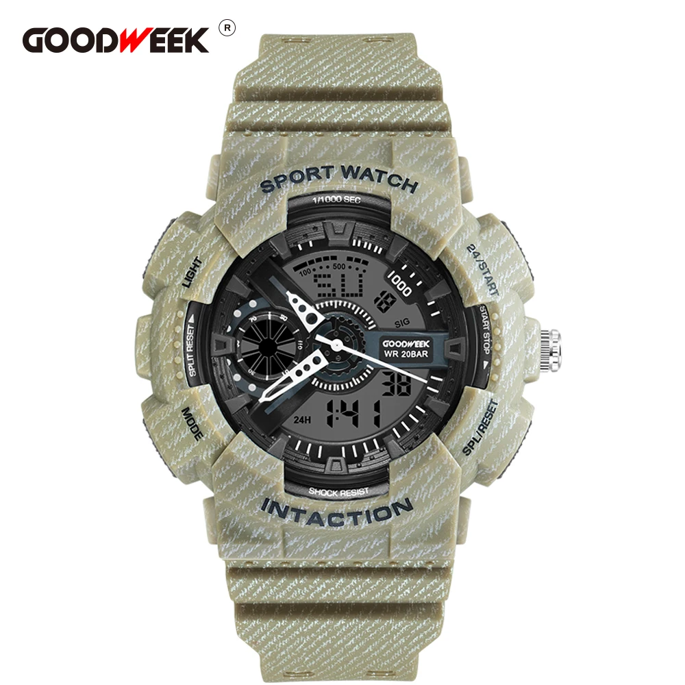 Часы GOODWEEK Мужские кварцевые в ковбойском стиле спортивные электронные