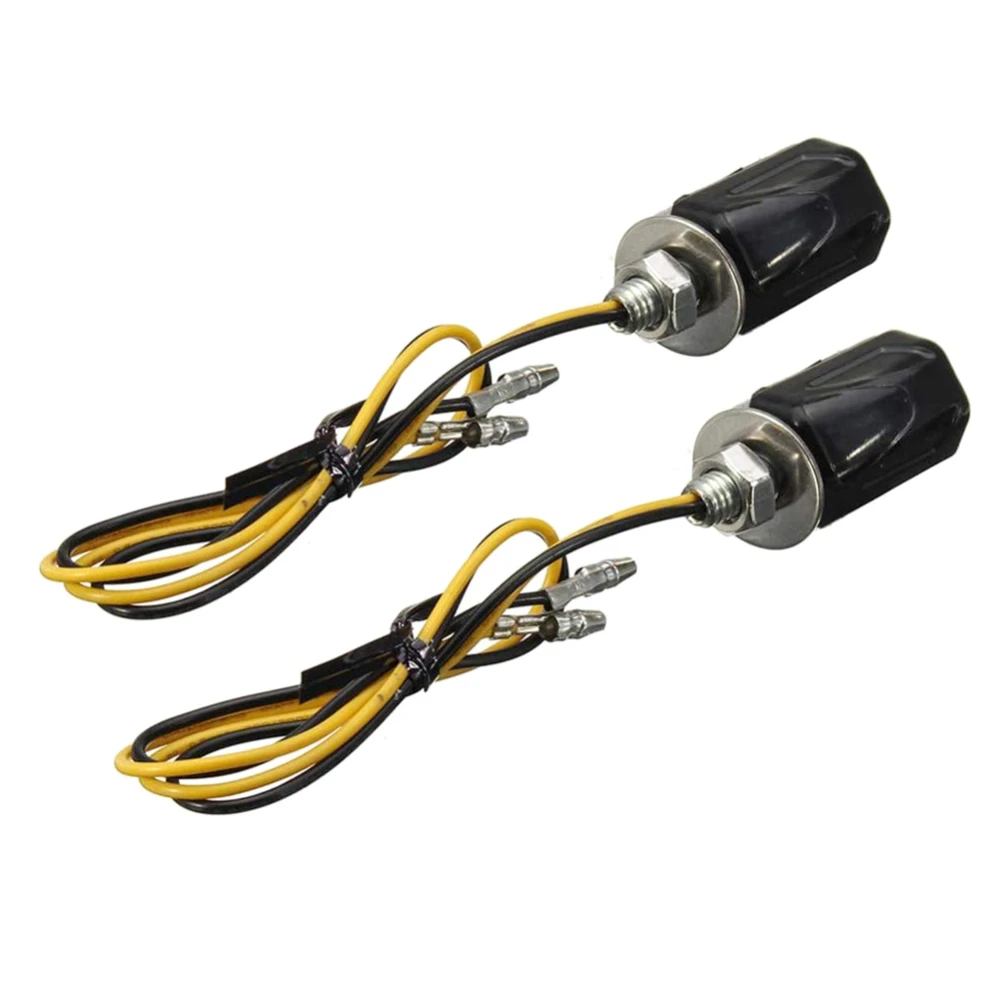 

2 шт. мотоциклетные Янтарный 6 супер яркий светодиодный мини, маленькая вспышка лампа, светильник сигнала поворота светильник индикатор