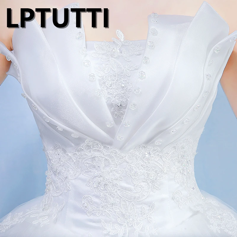 Длинное свадебное платье с бисером и кружевом для невесты|Свадебные платья| |