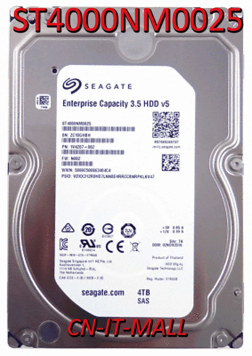 

Seagate ST4000NM0025 ST4000NM003A 4TB 7200 RPM 128MB Cache SAS 12Gb/s 3.5" Enterprise Internal Hard Drive