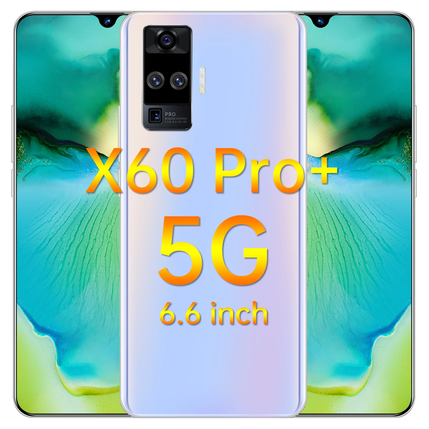 

Смартфон X60 Pro 2021, 5G дюйма, с аккумулятором большой емкости 6,6 мА · ч, для Huawei Vivo