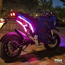 Motorcycle LED Scanning Flowing Water Turning Decorative Soft Light Modification Waterproof Colorful Motocross Moto Taillight
