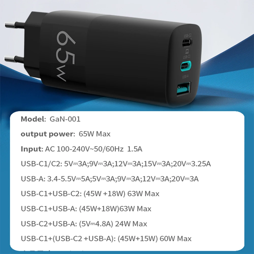 gfordt ган 65w зарядное usb устройство quick