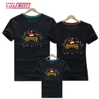 2020 Рождественская одежда, семейная Одинаковая одежда для мам, детей, мужчин, женщин, малышей, детей, Рождественская футболка с оленем, Рождественская одежда для мамы и меня, новый год