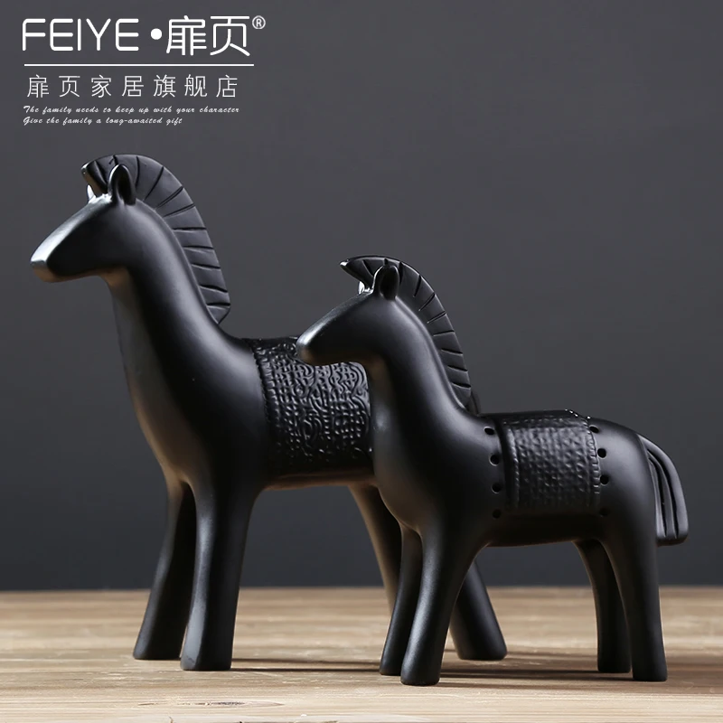 

Нордический домашний гостиной простой Декор лошадь украшение современный офис крыльцо комната полимерные предметы интерьера