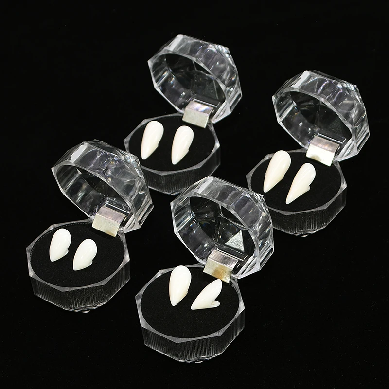 1 пара смоляных зубьев вампира реквизит для косплея костюм Хэллоуина накладные