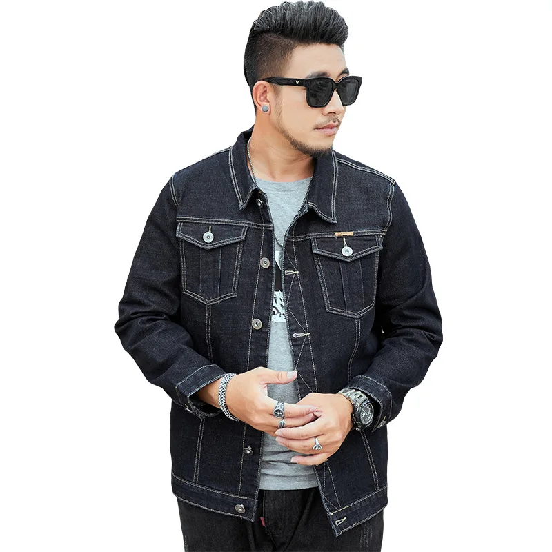

Spring Autumn Large Size Men's Denim Jacket Streetwear Printed Jean Jacket Men Moto&Biker jacket Bomber Jacket Mens Winter Coat