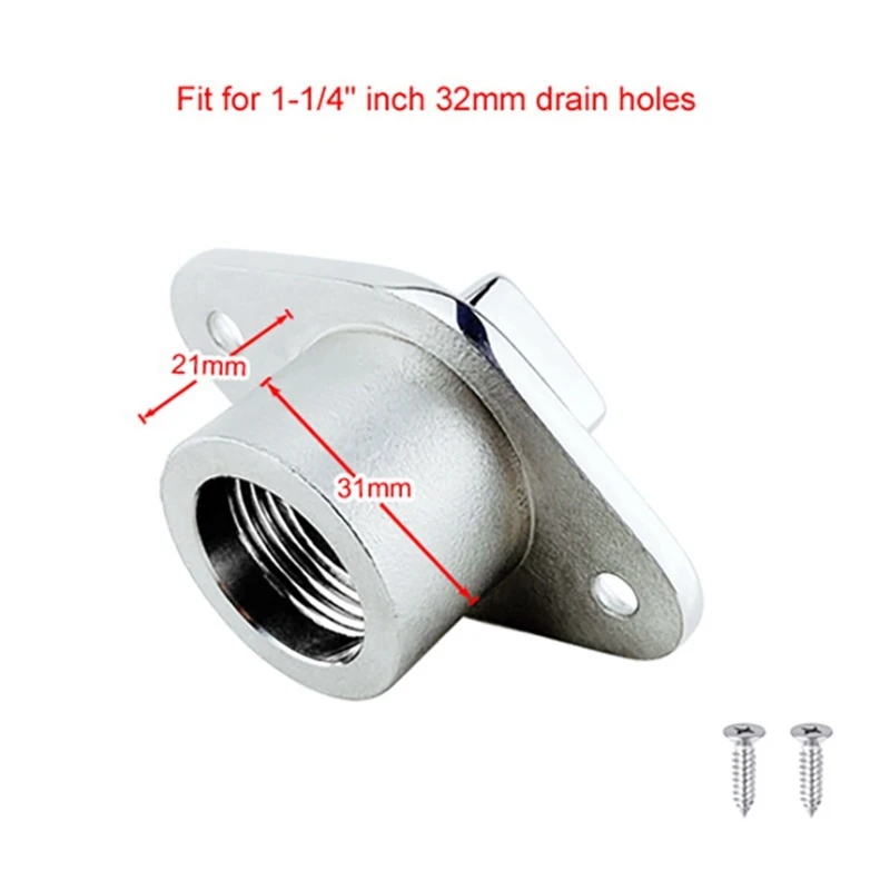 

2PCS Stainless Steel 316 Boat Diamond Garboard Drain Plug Bung Hole Drainage Marine Dinghy Garboard Hardware