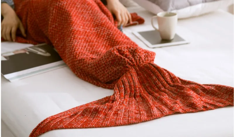 Зимнее детское одеяло русалки для маленьких девочек и мальчиков хвост одеяла