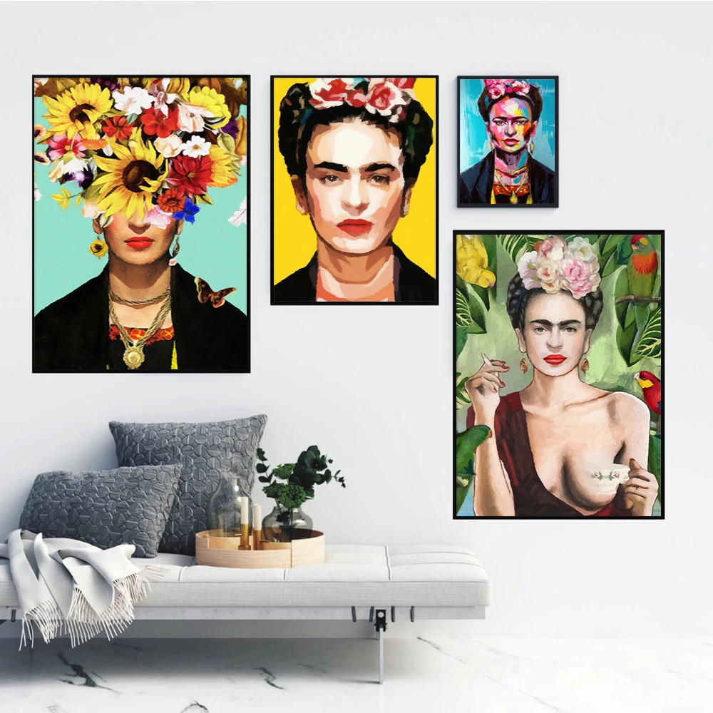 

Плакат Фрида Кало, феминистское искусство, портретная печать, девушка мощная Картина на холсте, Современный домашний декор, Настенная карти...