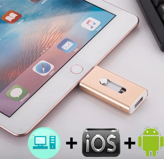 USB флэш-накопитель 8GB16G32G64G128G для iPhone 5/5s/6/6 S/7 plus/8X iPad Android многофункциональная OTG Флешка-ручка логотип на заказ 3,0