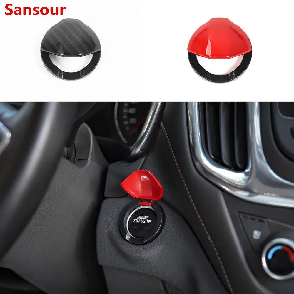 

Sansour Car Interior Engine Key Start Stop Button Decoration Cover Trim ABS Stickers for Chevrolet Equinox 2017 Up Car Styling