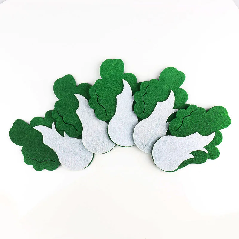 Нашивки из фетра с изображением капусты для самостоятельной сборки детских книг